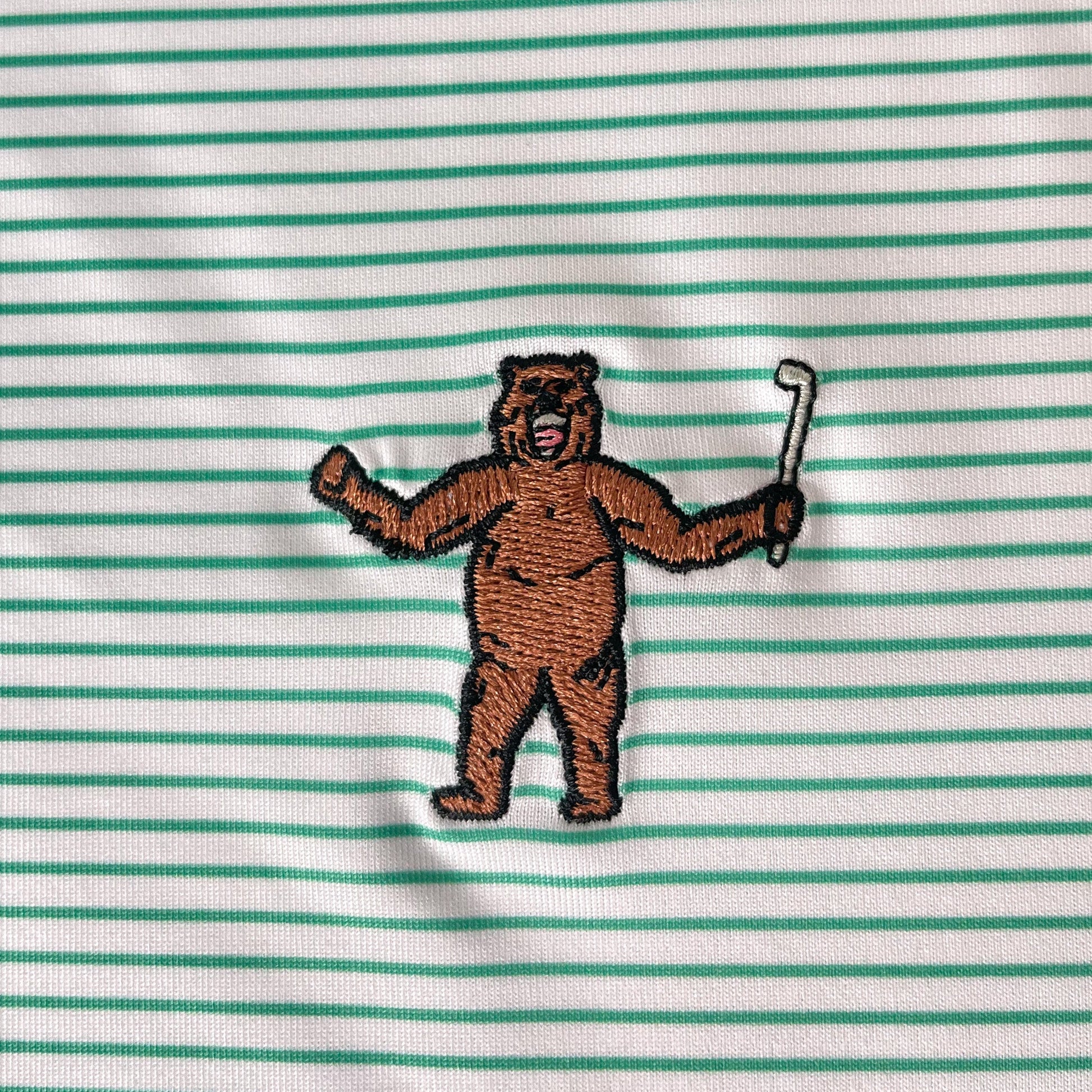 Polo - Green Striped It - The Golf Guys Online
