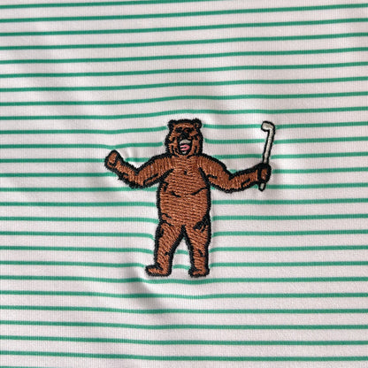Polo - Green Striped It - The Golf Guys Online