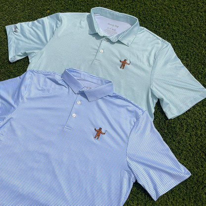 Polo - Green Striped It - The Golf Guys Online