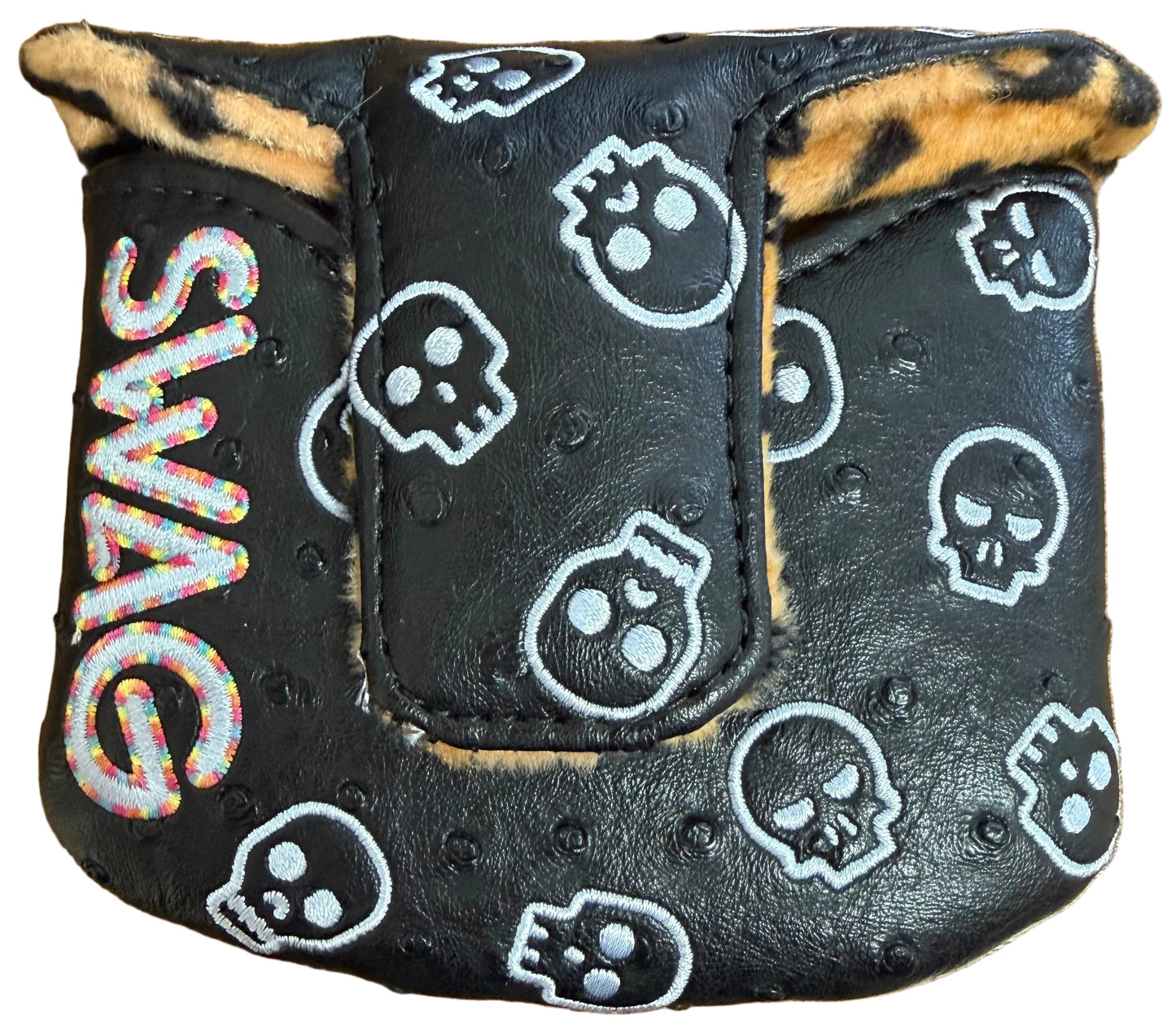 Limited Swag Golf - Black/White Candy Skull Mallet Putter Headcover *opened, no bag*