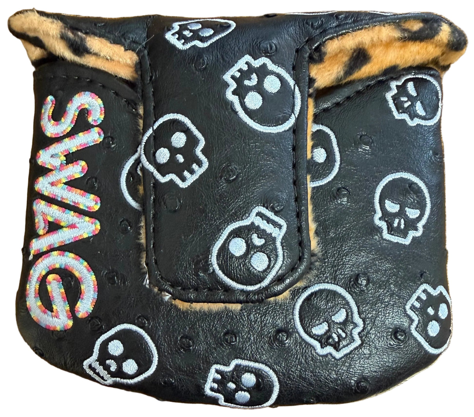 Limited Swag Golf - Black/White Candy Skull Mallet Putter Headcover *opened, no bag*