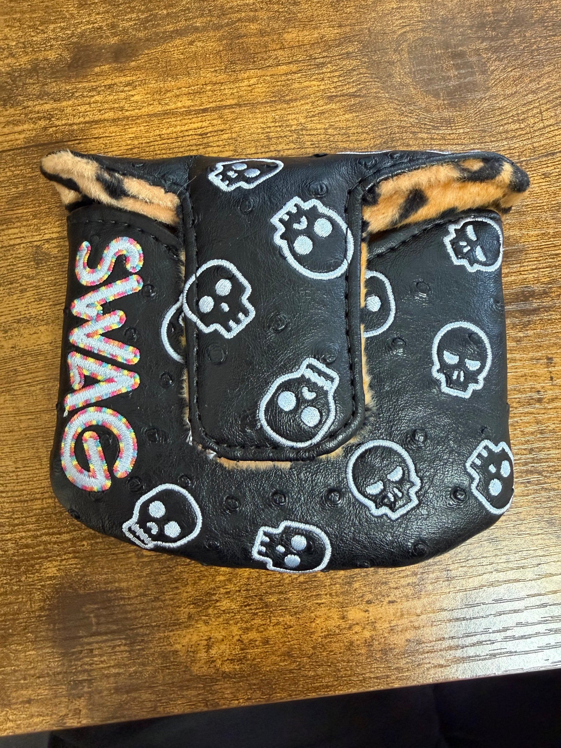 Limited Swag Golf - Black/White Candy Skull Mallet Putter Headcover *opened, no bag*