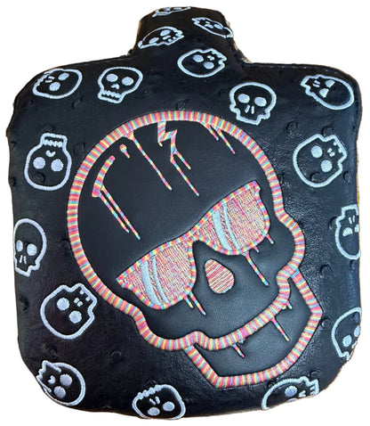 Limited Swag Golf - Black/White Candy Skull Mallet Putter Headcover *opened, no bag*