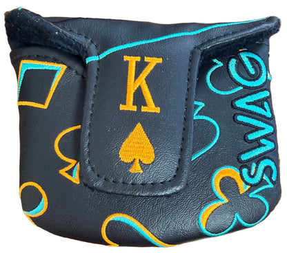 Limited Swag Golf - Neon Blue/Orange King Mallet Putter Headcover *opened, no bag*