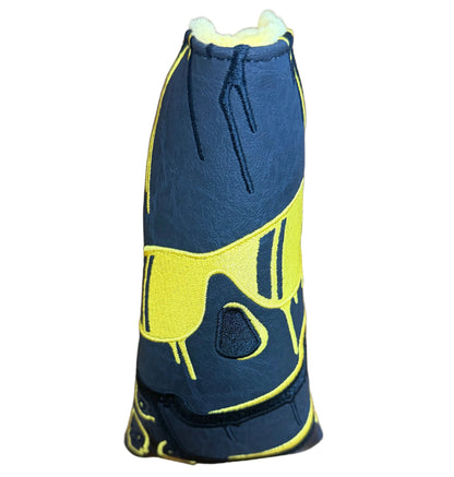 Limited Swag Golf - Black/Yellow Melting Skull Blade Putter Headcover *opened, no bag*
