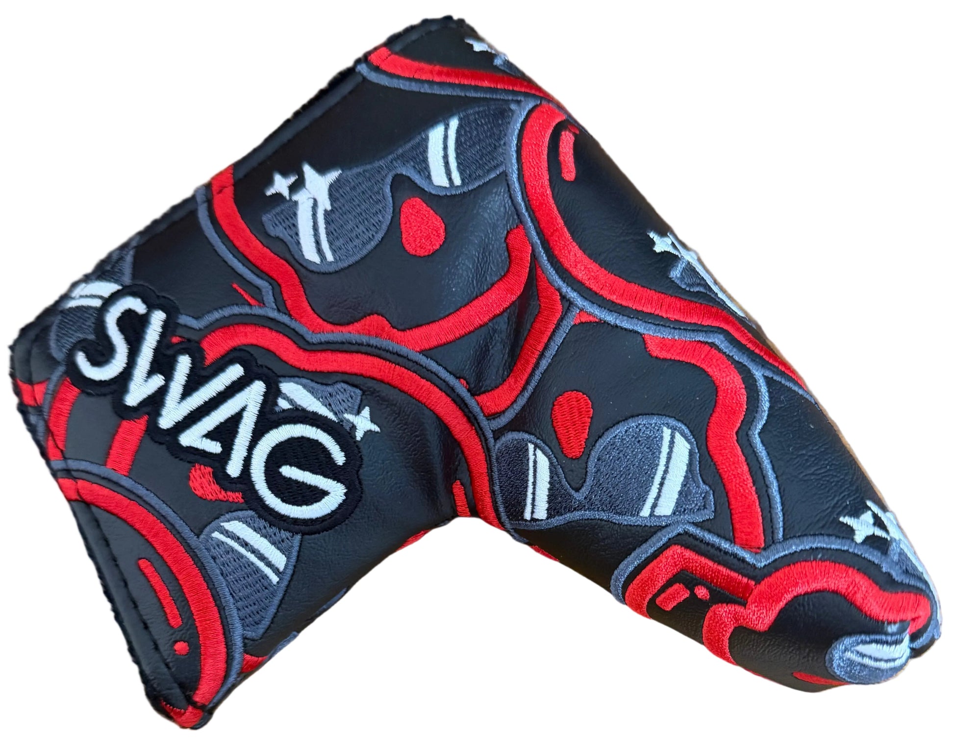 Limited Swag Golf - Dazzlin' Skull Red/White/Black Blade Putter Headcover *opened, no bag*