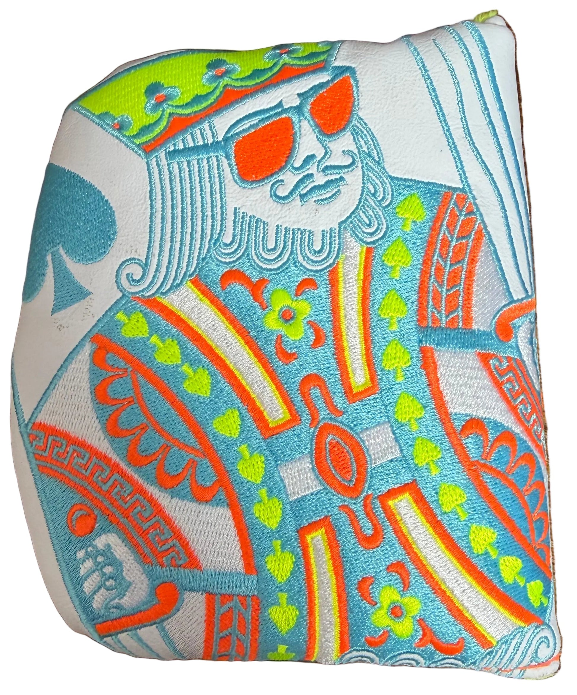 Limited Swag Golf - Neon King Orange/Yellow/Blue/White Mallet Putter Headcover *opened, no bag*