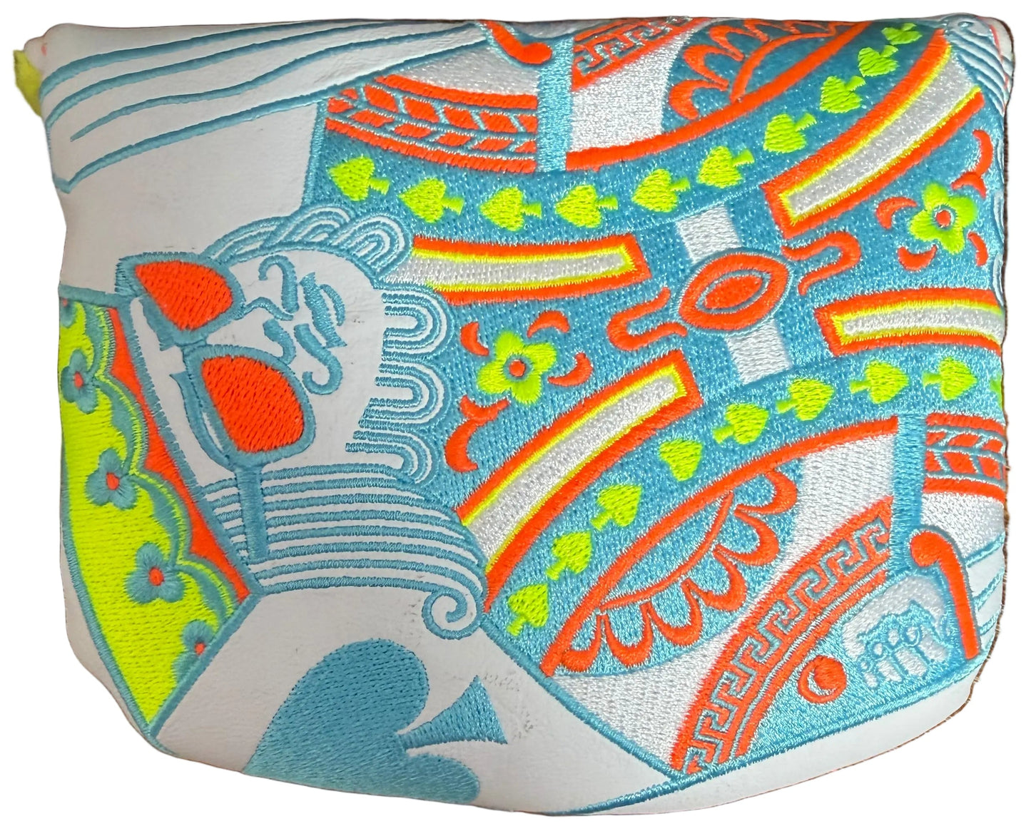 Limited Swag Golf - Neon King Orange/Yellow/Blue/White Mallet Putter Headcover *opened, no bag*