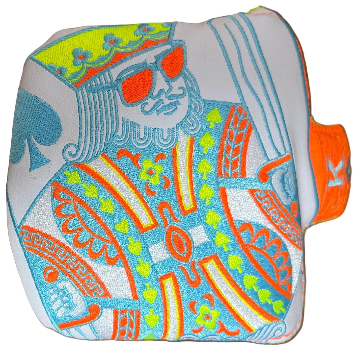 Limited Swag Golf - Neon King Orange/Yellow/Blue/White Mallet Putter Headcover *opened, no bag*