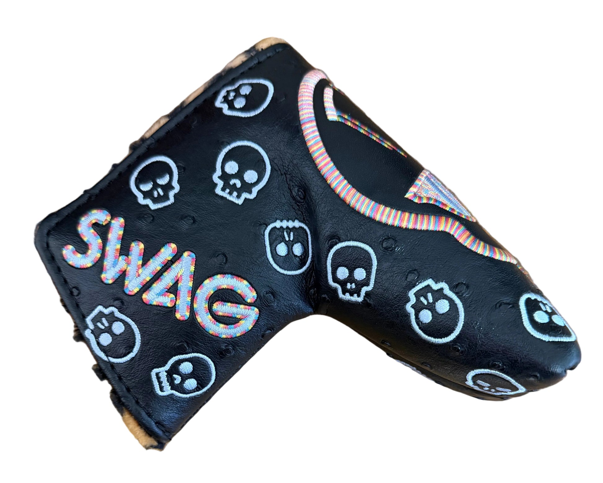 Limited Swag Golf - Black/White Candy Skull Blade Putter Headcover *opened, no bag*