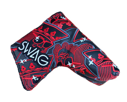 Limited Swag Golf - Dazzlin' King Red/White/Black Blade Putter Headcover *opened, no bag*