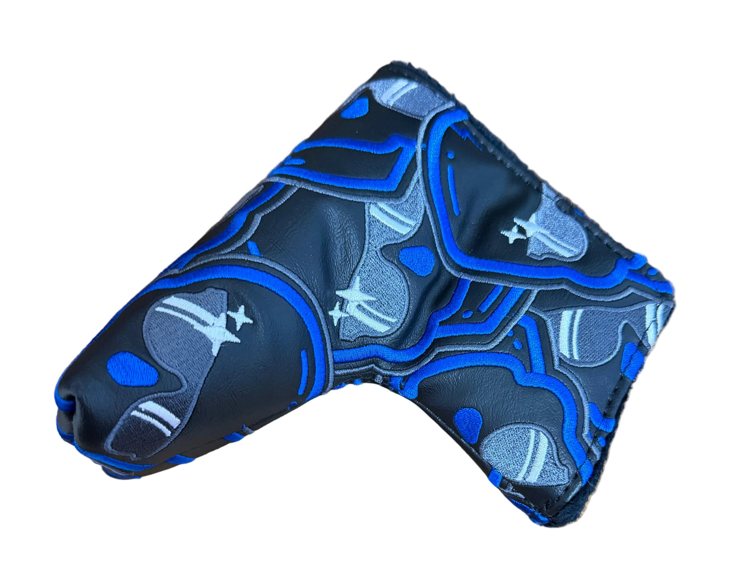 Limited Swag Golf - Dazzlin' Skull Blue/White/Black Blade Putter Headcover *opened, no bag*