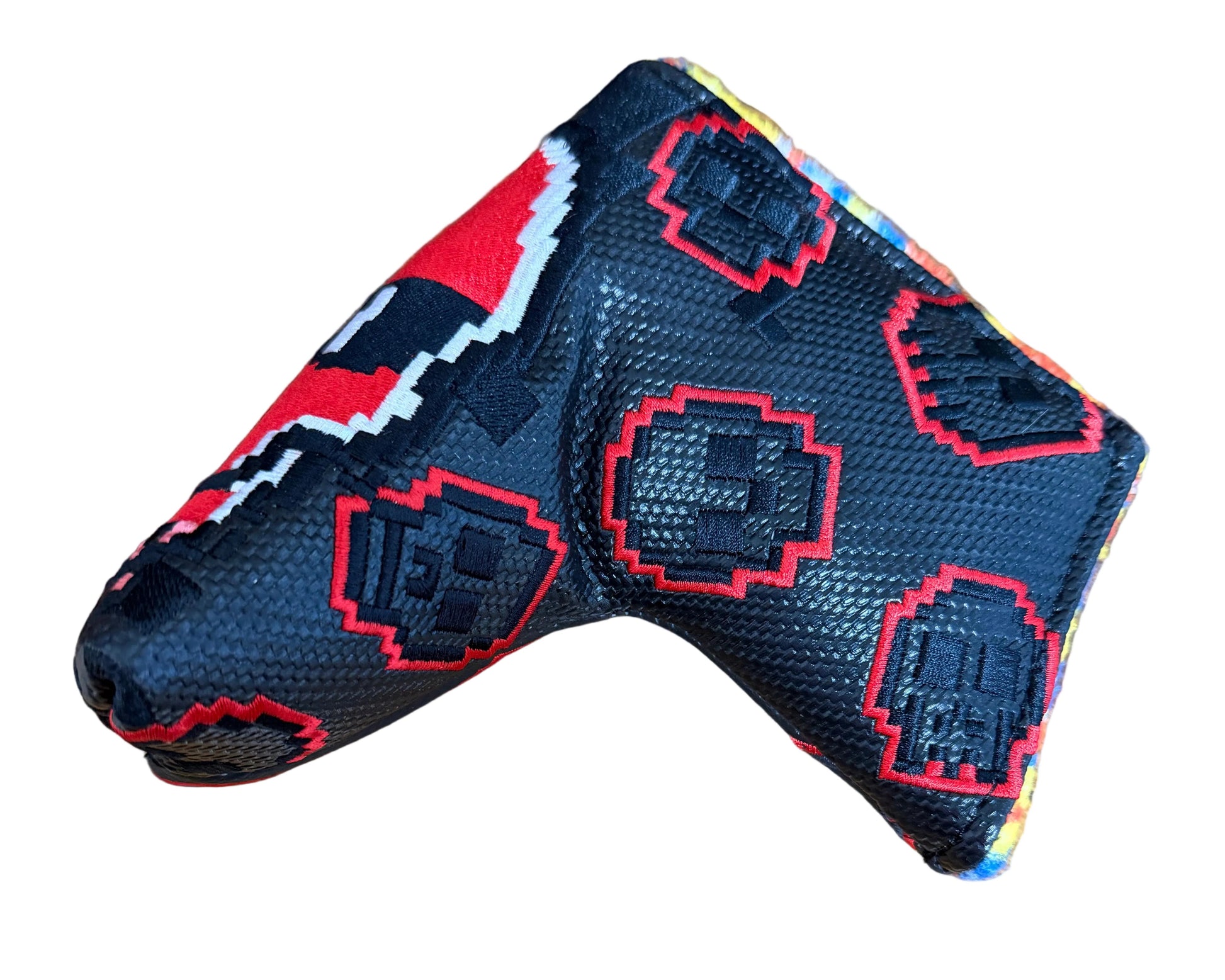Limited Swag Golf - 8-Bit Skull Red/White/Black Blade Putter Headcover *opened, no bag*