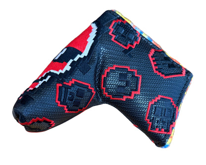 Limited Swag Golf - 8-Bit Skull Red/White/Black Blade Putter Headcover *opened, no bag*