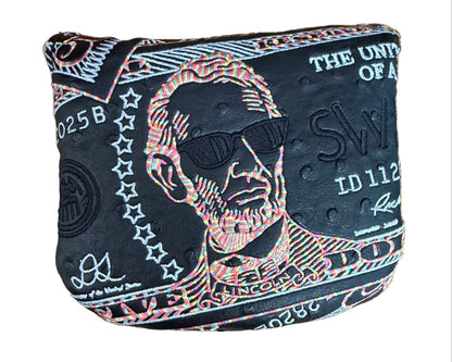 Limited Swag Golf - Abe Lincoln Candy White/Black Mallet Putter Headcover *opened, no bag*