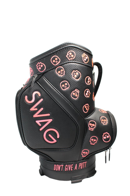 Swag Golf - COTM Pink Skulls Den Caddy Bag - The Golf Guys Online