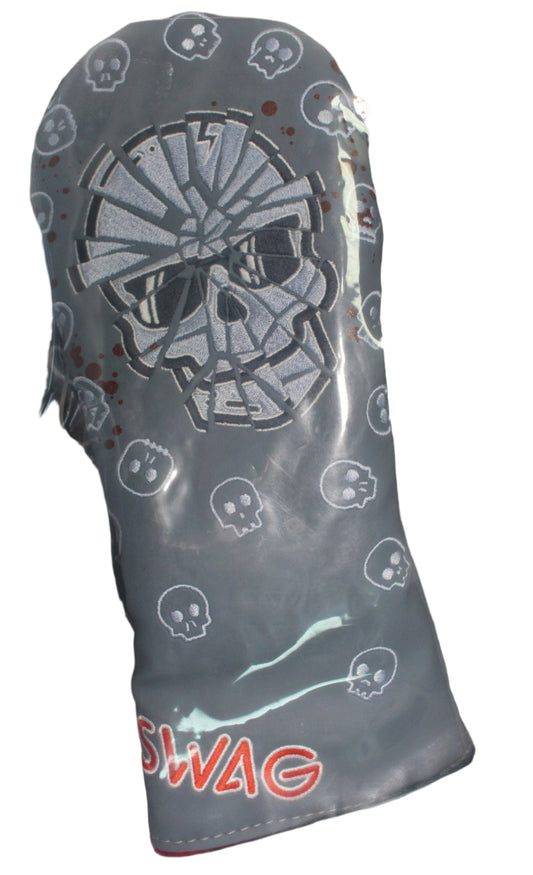 Swag Golf - Shatter Skull Grey Fairway Wood Headcover - The Golf Guys Online