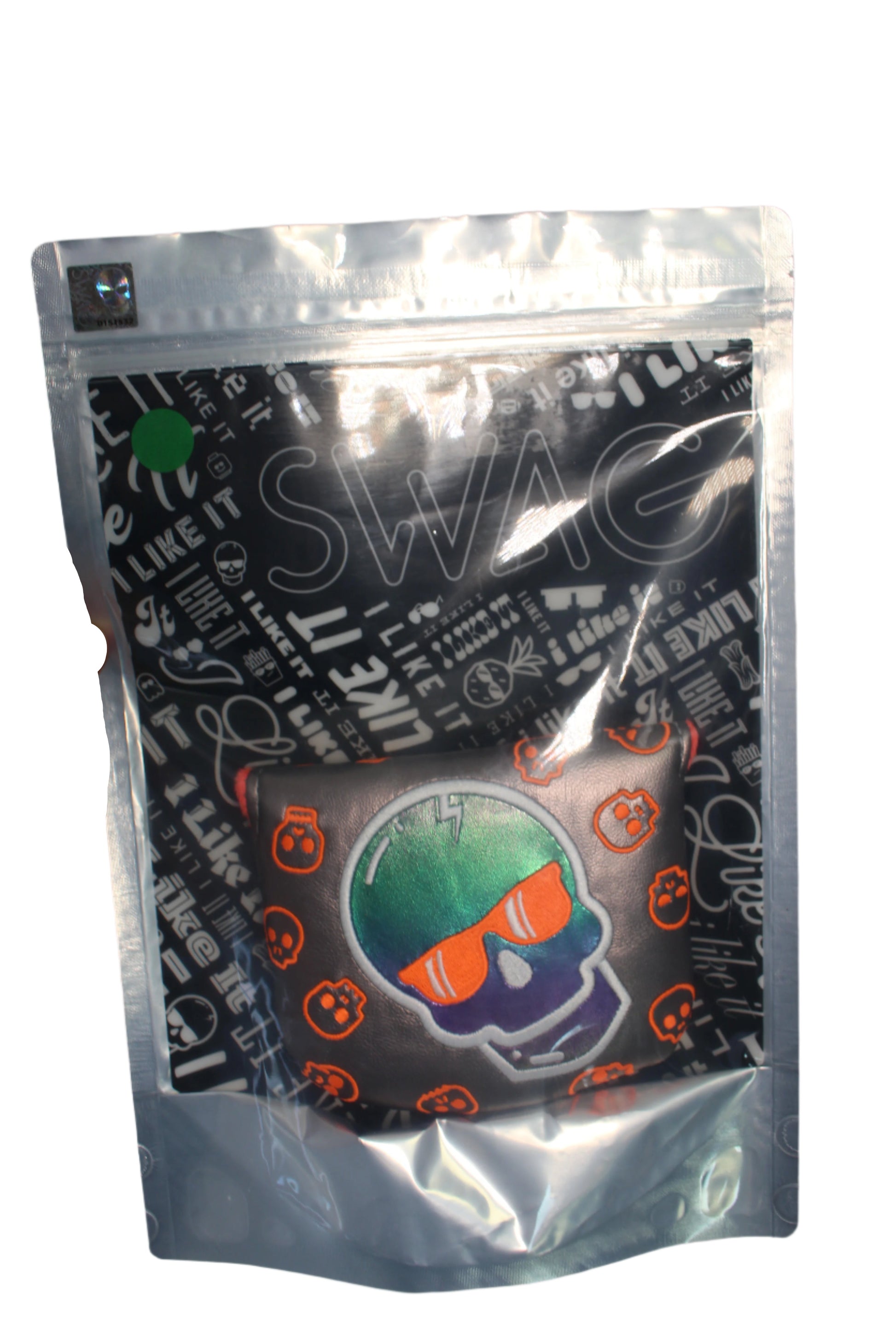 Swag Golf - Da Skull Orange & Grey Mallet Putter Headcover - The Golf Guys Online