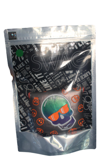 Swag Golf - Da Skull Orange & Grey Mallet Putter Headcover - The Golf Guys Online