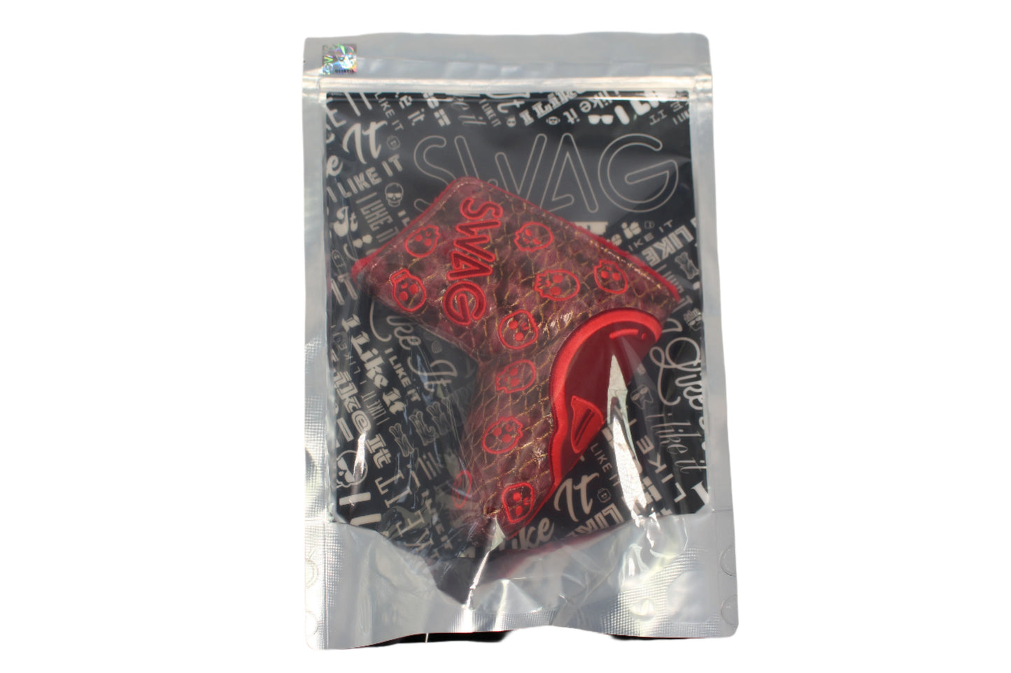 Swag Golf - Greatest Hits Skulls Red/Gold Blade Putter Headcover - The Golf Guys Online