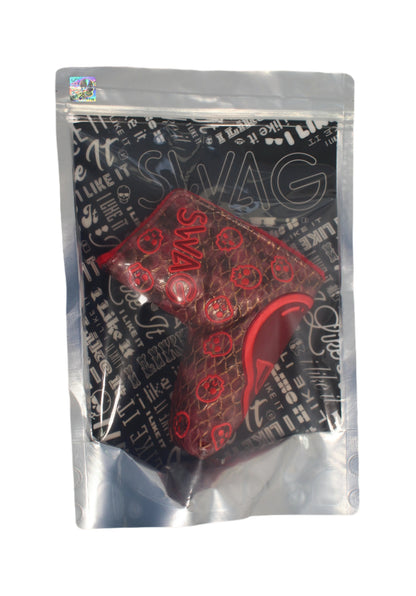 Swag Golf - Greatest Hits Skulls Red/Gold Blade Putter Headcover - The Golf Guys Online