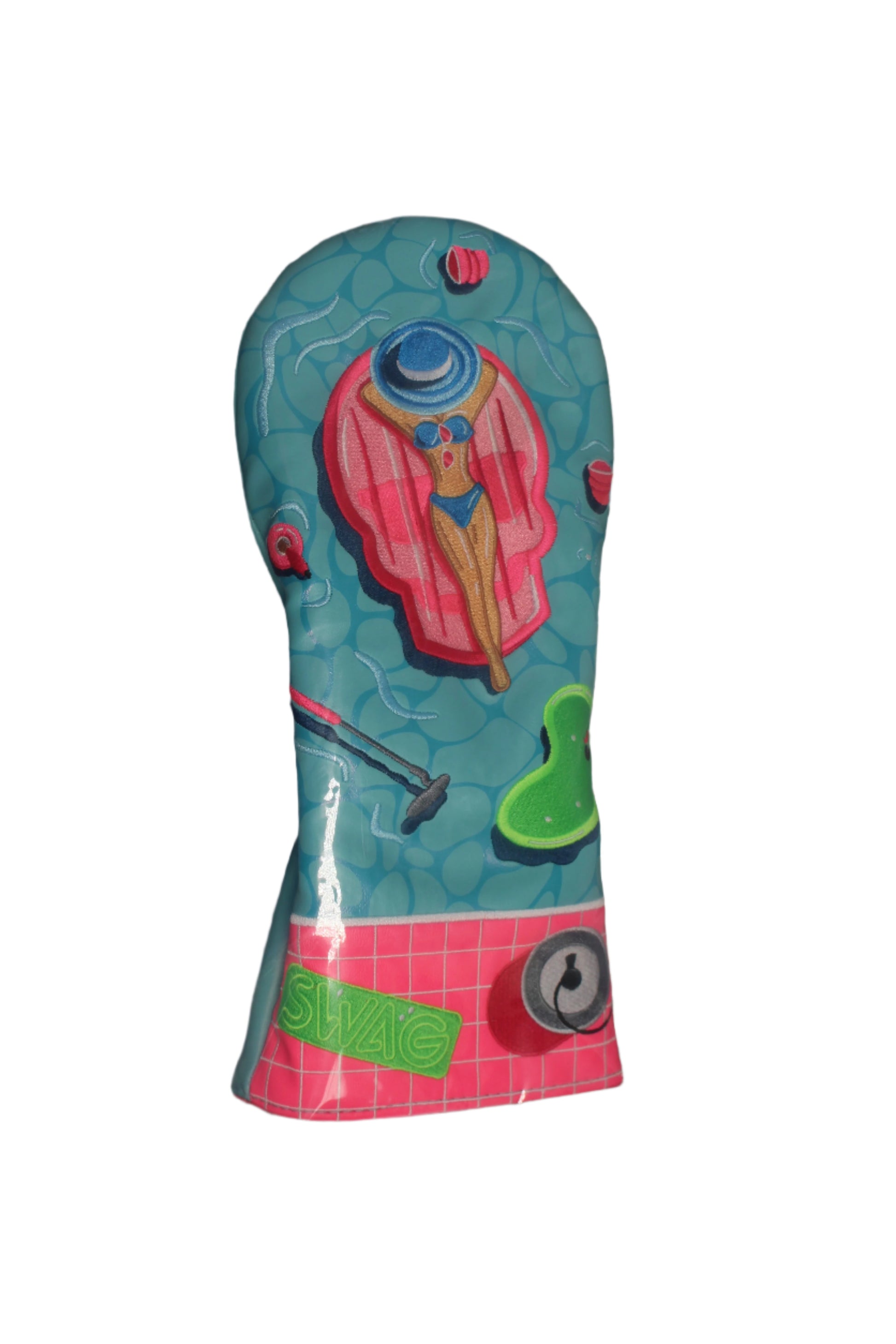 Swag Golf - Summer Miss Pool Blue/Pink/Green Driver Headcover - The Golf Guys Online