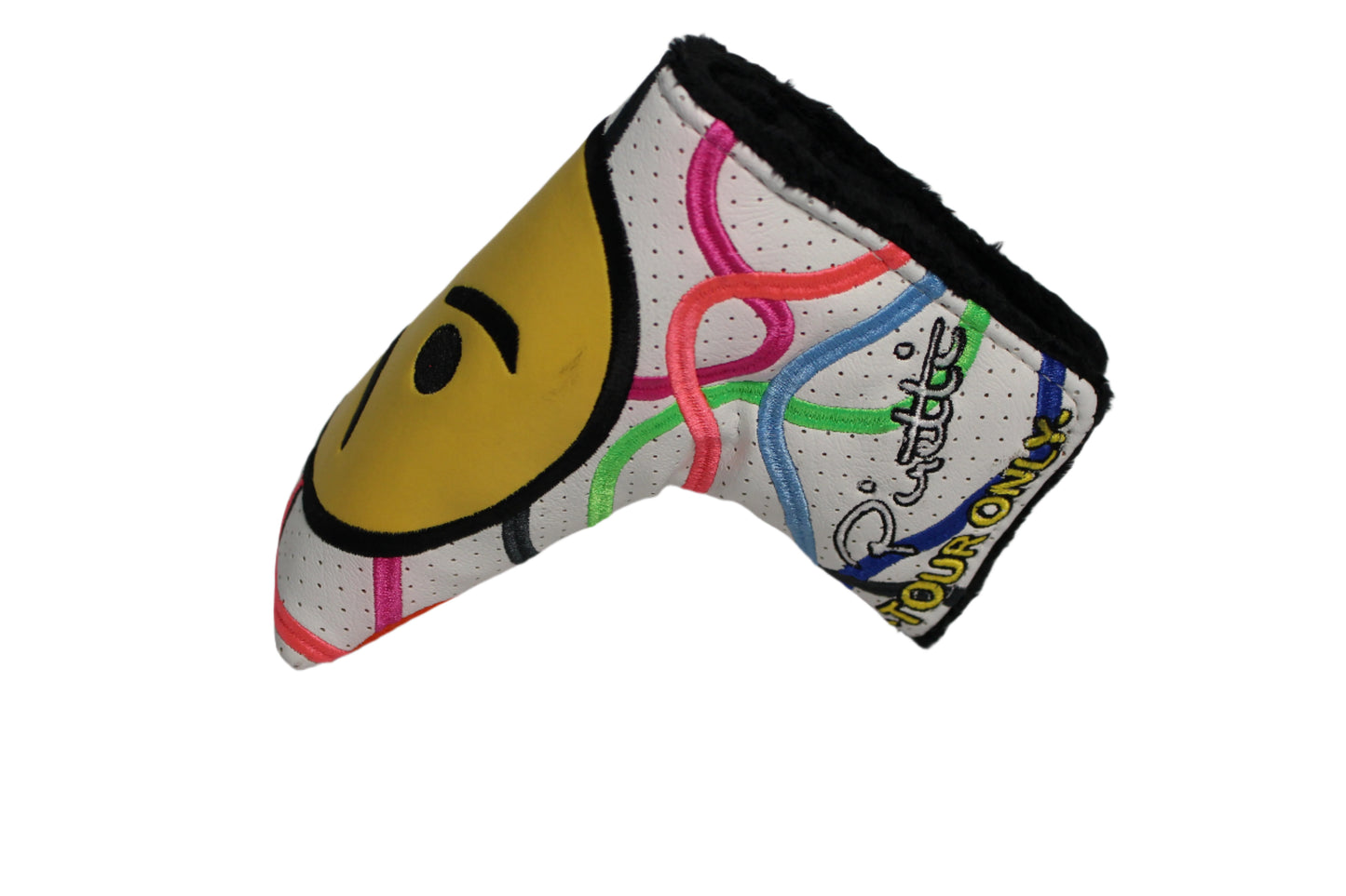 Piretti - Tour Only Confetti Frown White/Yellow Blade Putter Headcover - The Golf Guys Online