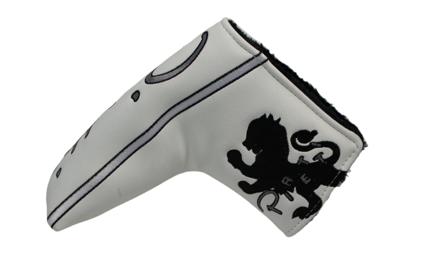 Piretti - White/Black Lion Blade Putter Headcover - The Golf Guys Online