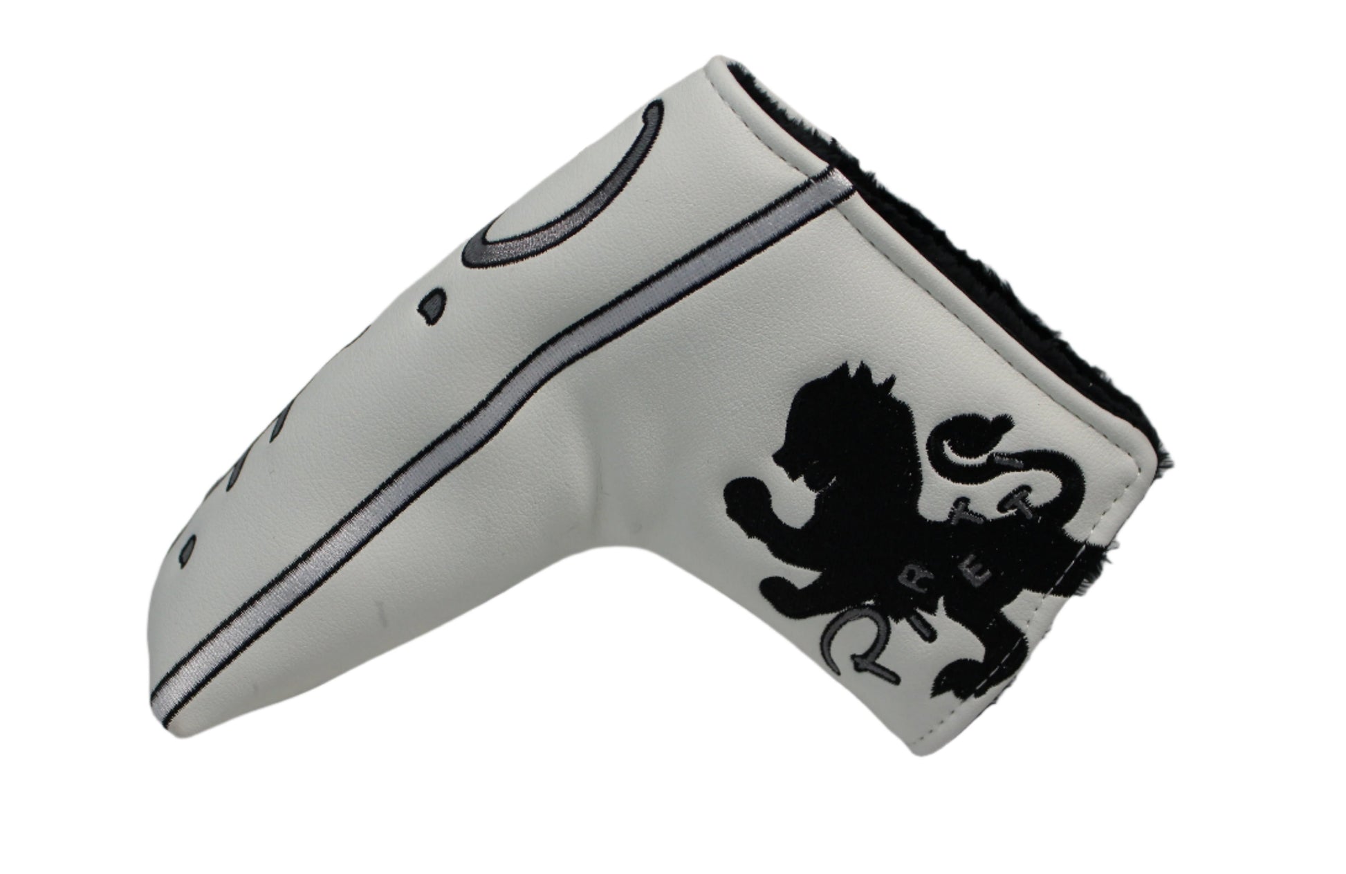 Piretti - White/Black Lion Blade Putter Headcover - The Golf Guys Online
