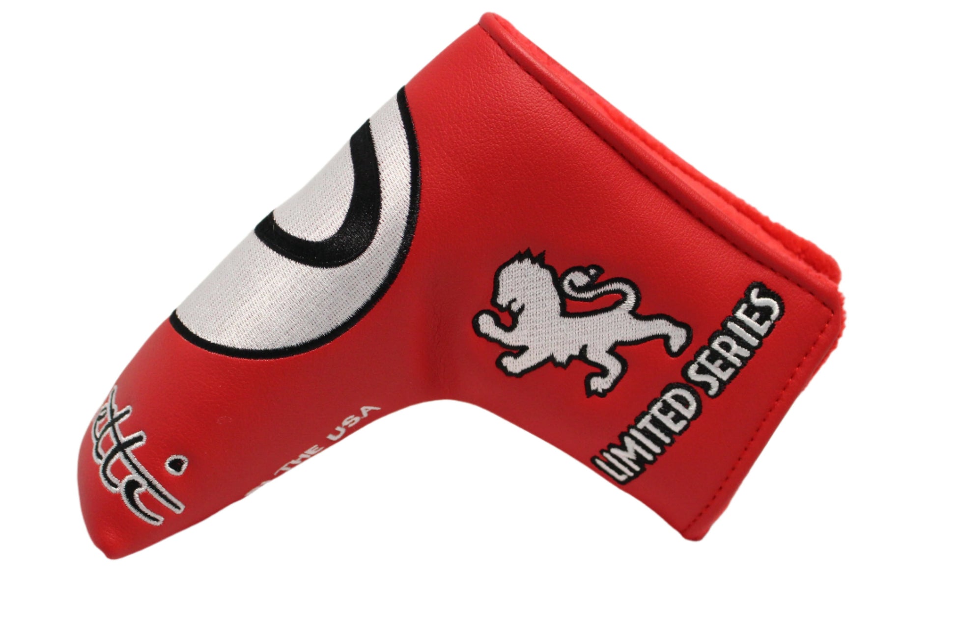 Piretti - Limited Edition Circle P Red/White Blade Putter Headcover - The Golf Guys Online