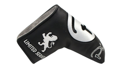 Piretti - Limited Edition Circle P Black/White Blade Putter Headcover - The Golf Guys Online