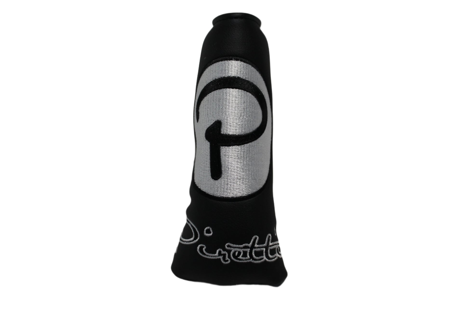 Piretti - Limited Edition Circle P Black/White Blade Putter Headcover - The Golf Guys Online