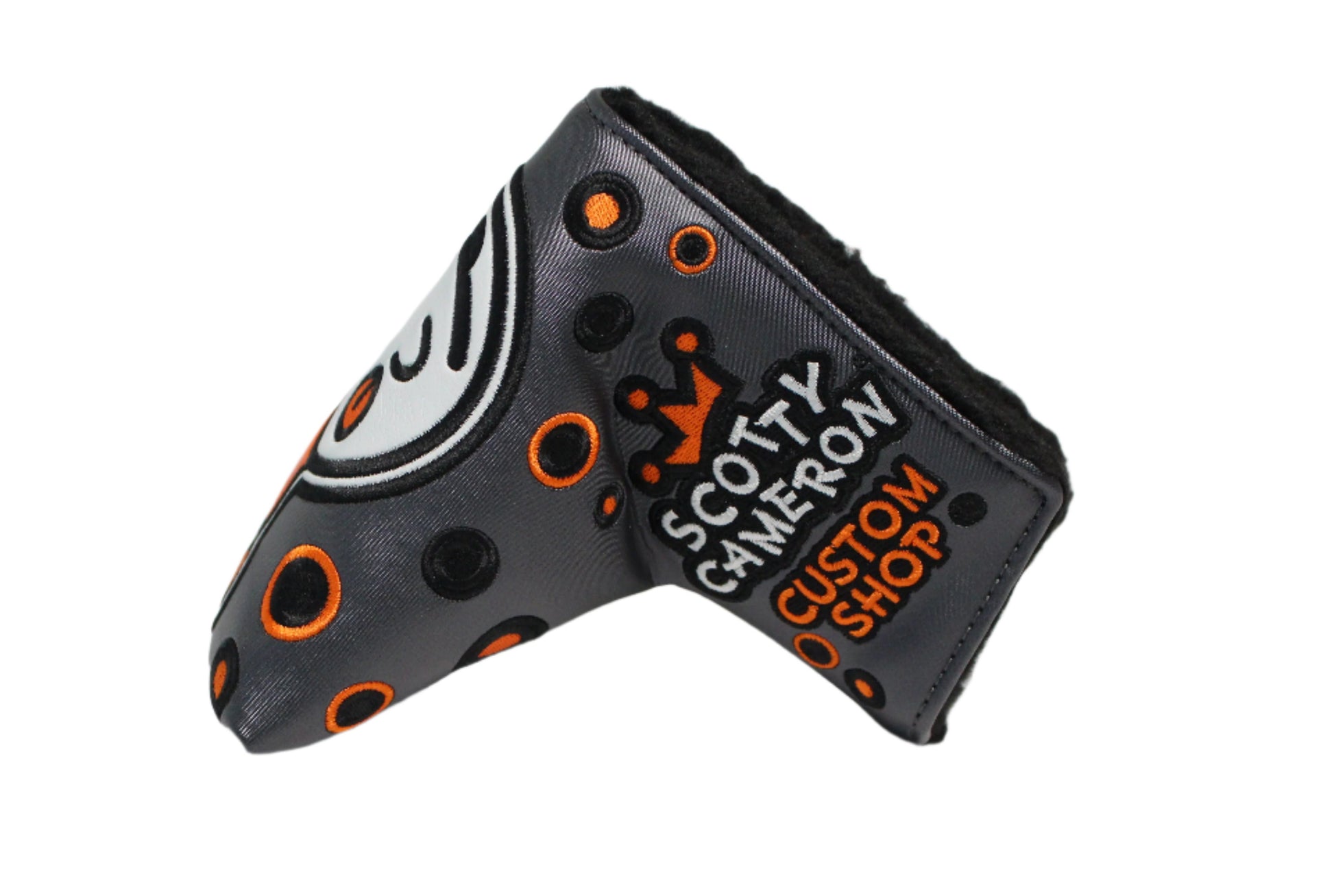 Scotty Cameron Custom Shop 2019 Jackpot Johnny Charcoal & Orange Mid-Mallet Putter Headcover - The Golf Guys Online