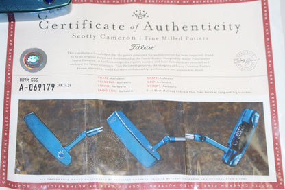 Scotty Cameron - Tour Only Blue Pearl SSS Masterful 009.M Circle T 350G Blade Putter - The Golf Guys Online