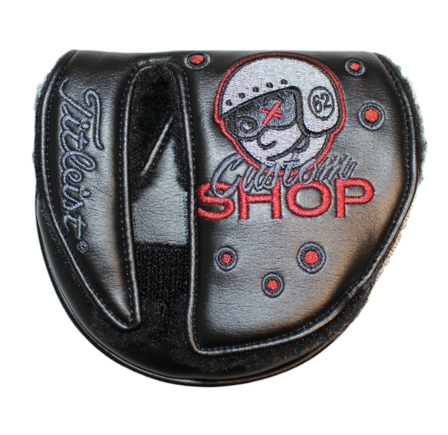 Scotty Cameron - Custom Shop Johnny Racer Grey/Red Mid-Round Mallet Putter Headcover - The Golf Guys Online
