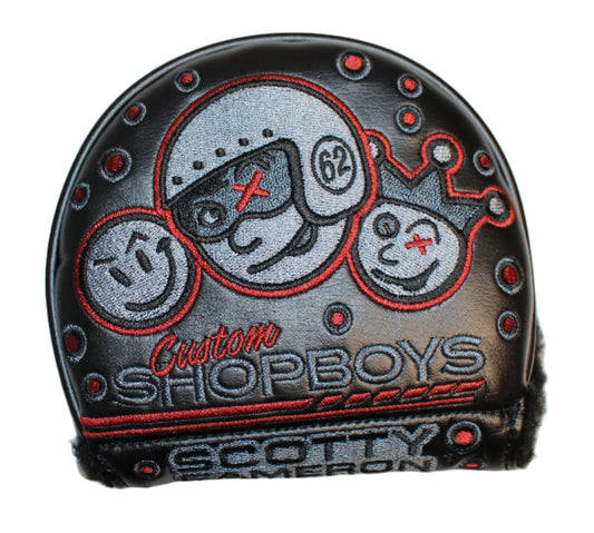 Scotty Cameron - Custom Shop Johnny Racer Grey/Red Mid-Round Mallet Putter Headcover - The Golf Guys Online
