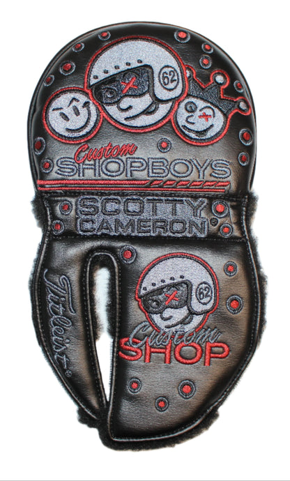 Scotty Cameron - Custom Shop Johnny Racer Grey/Red Mid-Round Mallet Putter Headcover - The Golf Guys Online