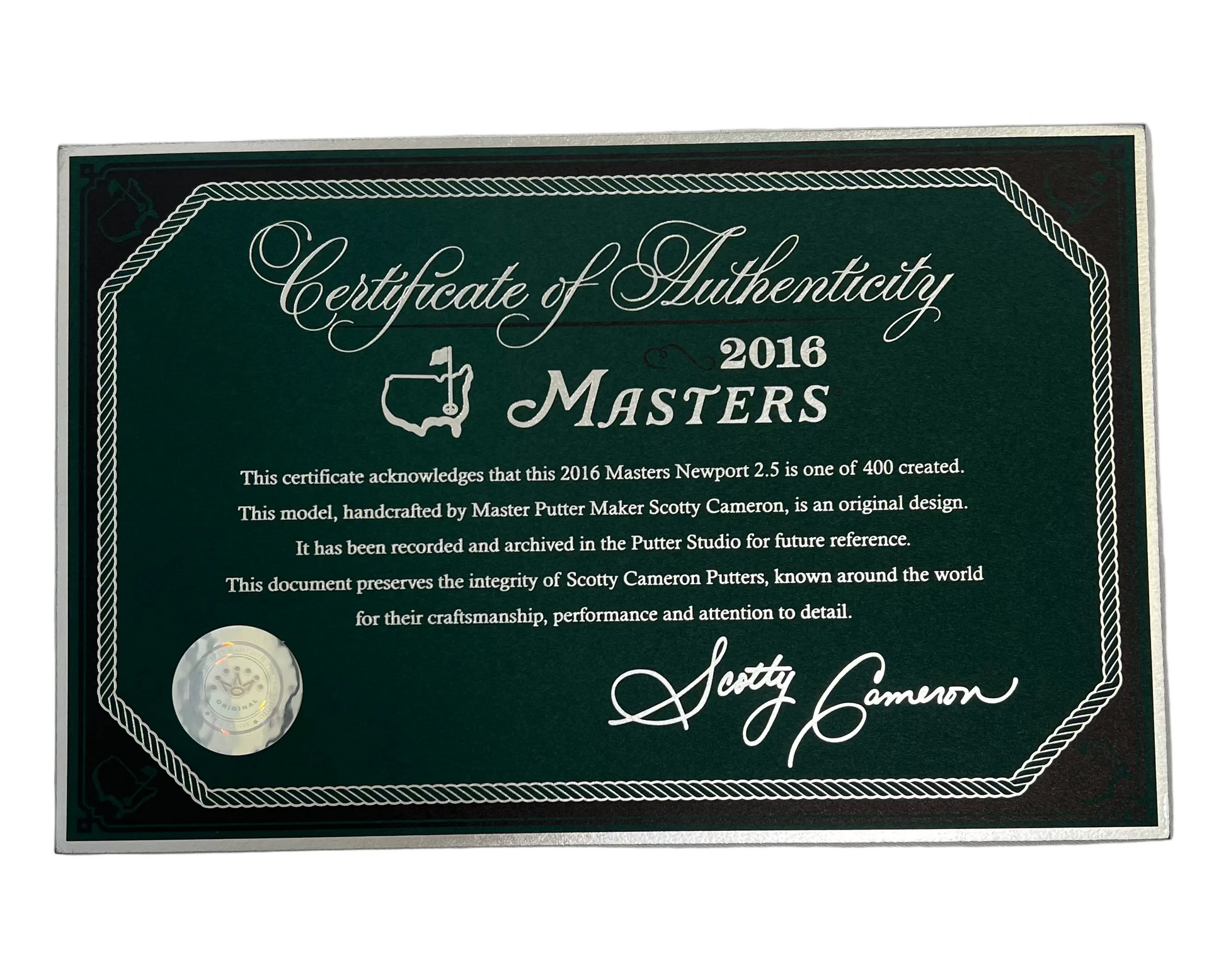 Scotty Cameron 2016 Masters Edition (#70 of 400) Putter