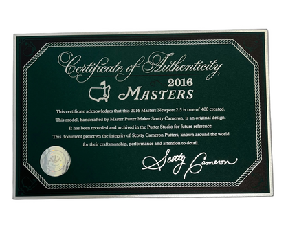 Scotty Cameron 2016 Masters Edition (#70 of 400) Putter