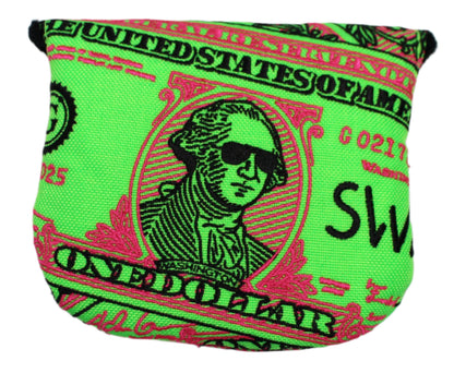 Swag Golf - Almighty Dollar 5.0 Washington Mallet Putter Headcover *opened, no bag* - The Golf Guys Online