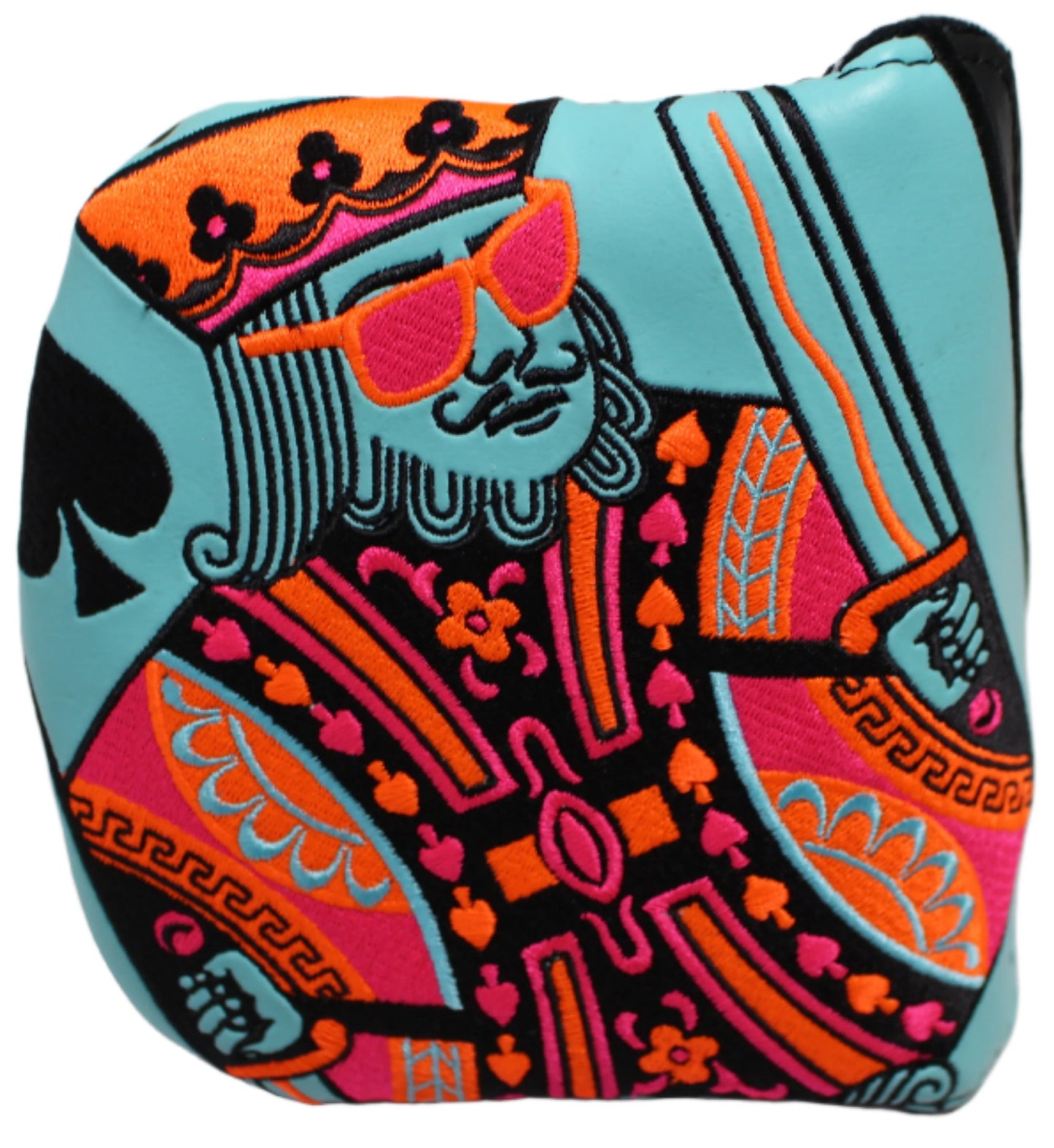 Swag Golf - King of Spades Blue/Orange/Black Mallet Putter Headcover *opened, no bag* - The Golf Guys Online