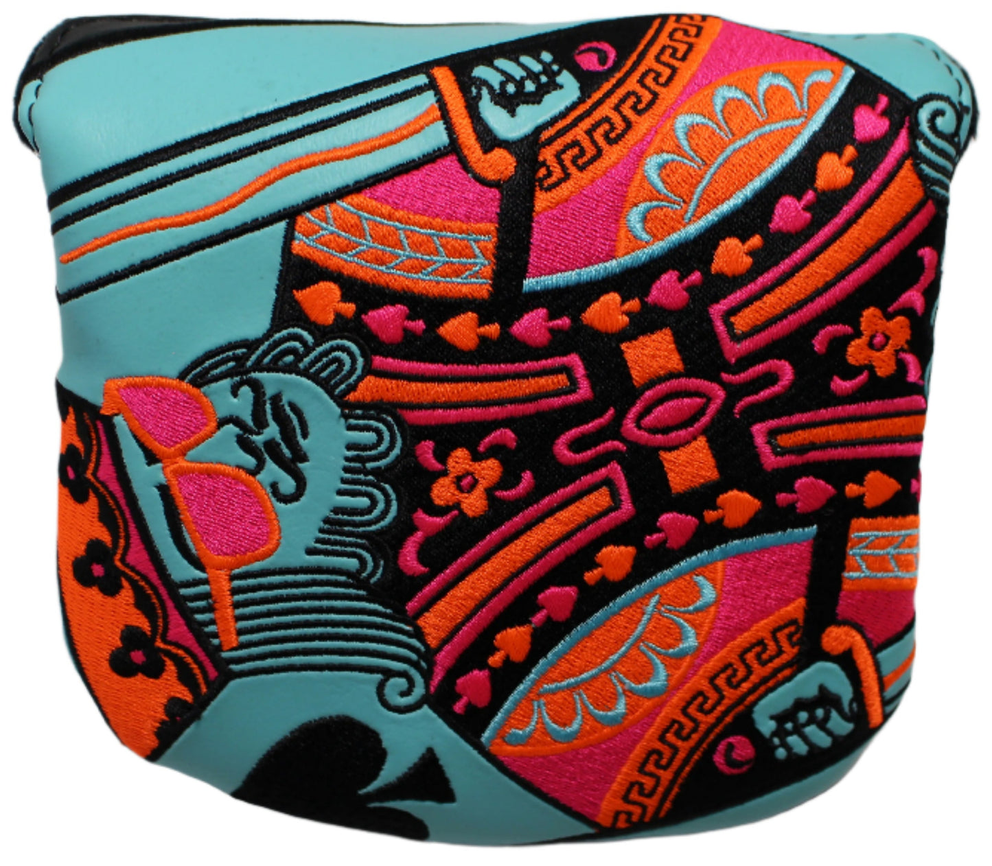 Swag Golf - King of Spades Blue/Orange/Black Mallet Putter Headcover *opened, no bag* - The Golf Guys Online