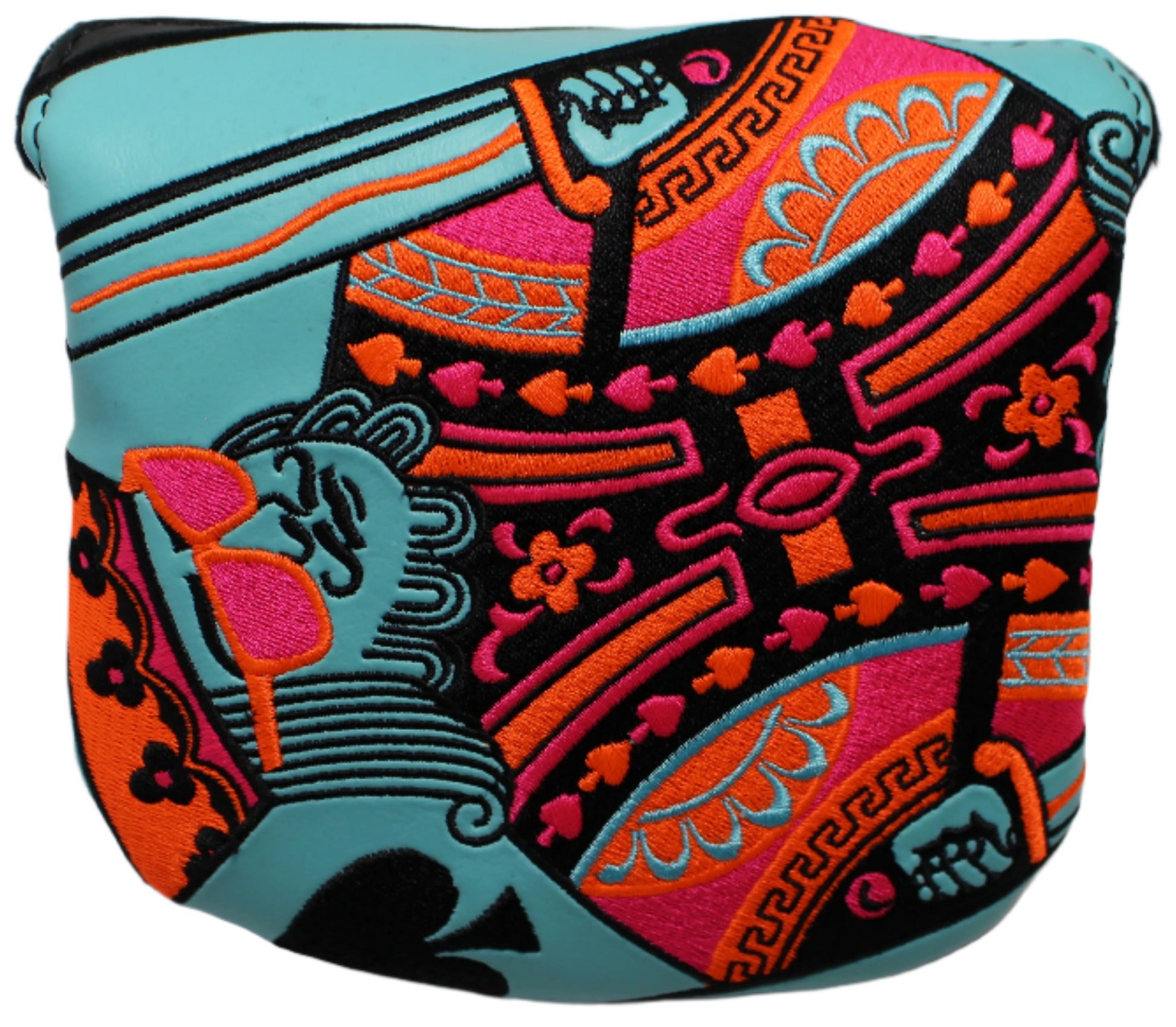 Swag Golf - King of Spades Blue/Orange/Black Mallet Putter Headcover *opened, no bag* - The Golf Guys Online