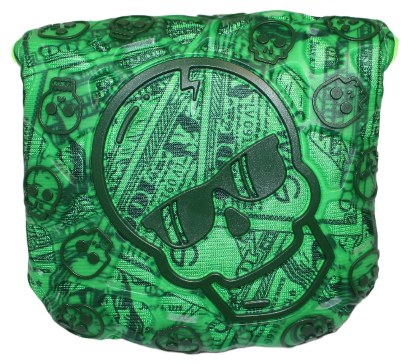Swag Golf - Dollar Bills Skull TPU Mallet Putter Headcover *opened, no bag* - The Golf Guys Online