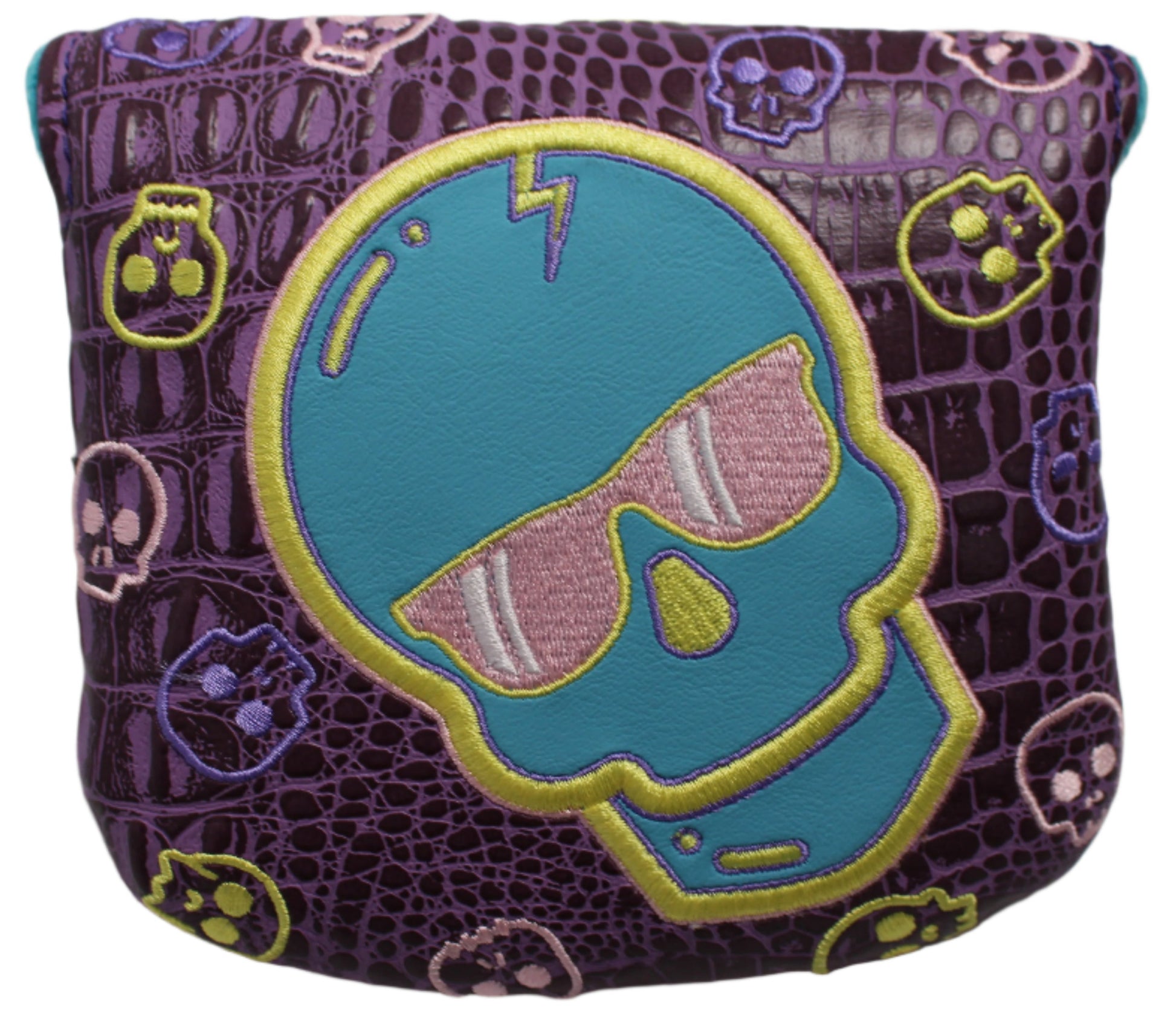 Swag Golf - Pastel Purple Skull Mallet Putter Headcover *opened, no bag* - The Golf Guys Online