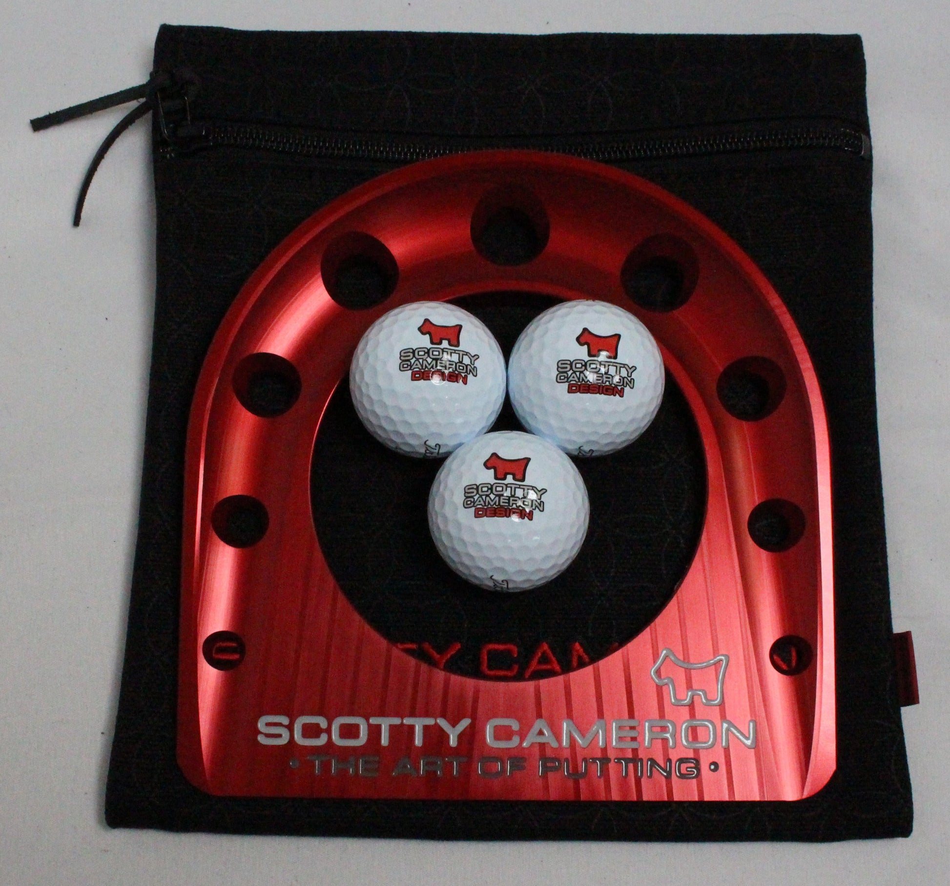Scotty Cameron Milled Putting Cup Kit - The Art of Putting Scotty Dog - Red/White - The Golf Guys Online