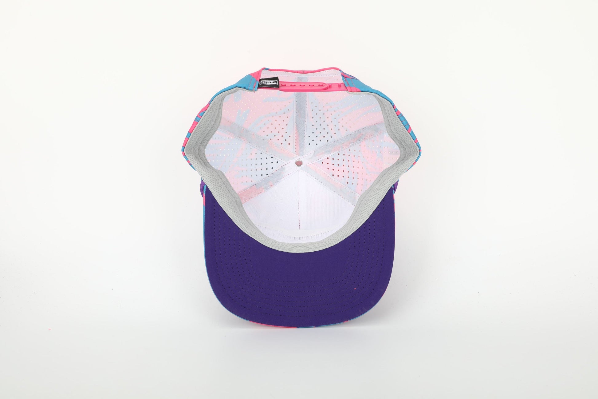 C1D Perforated Rope Snapback - Pink Floral - The Golf Guys Online