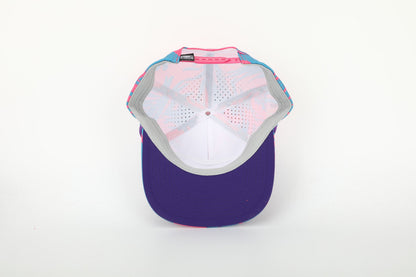 C1D Perforated Rope Snapback - Pink Floral - The Golf Guys Online