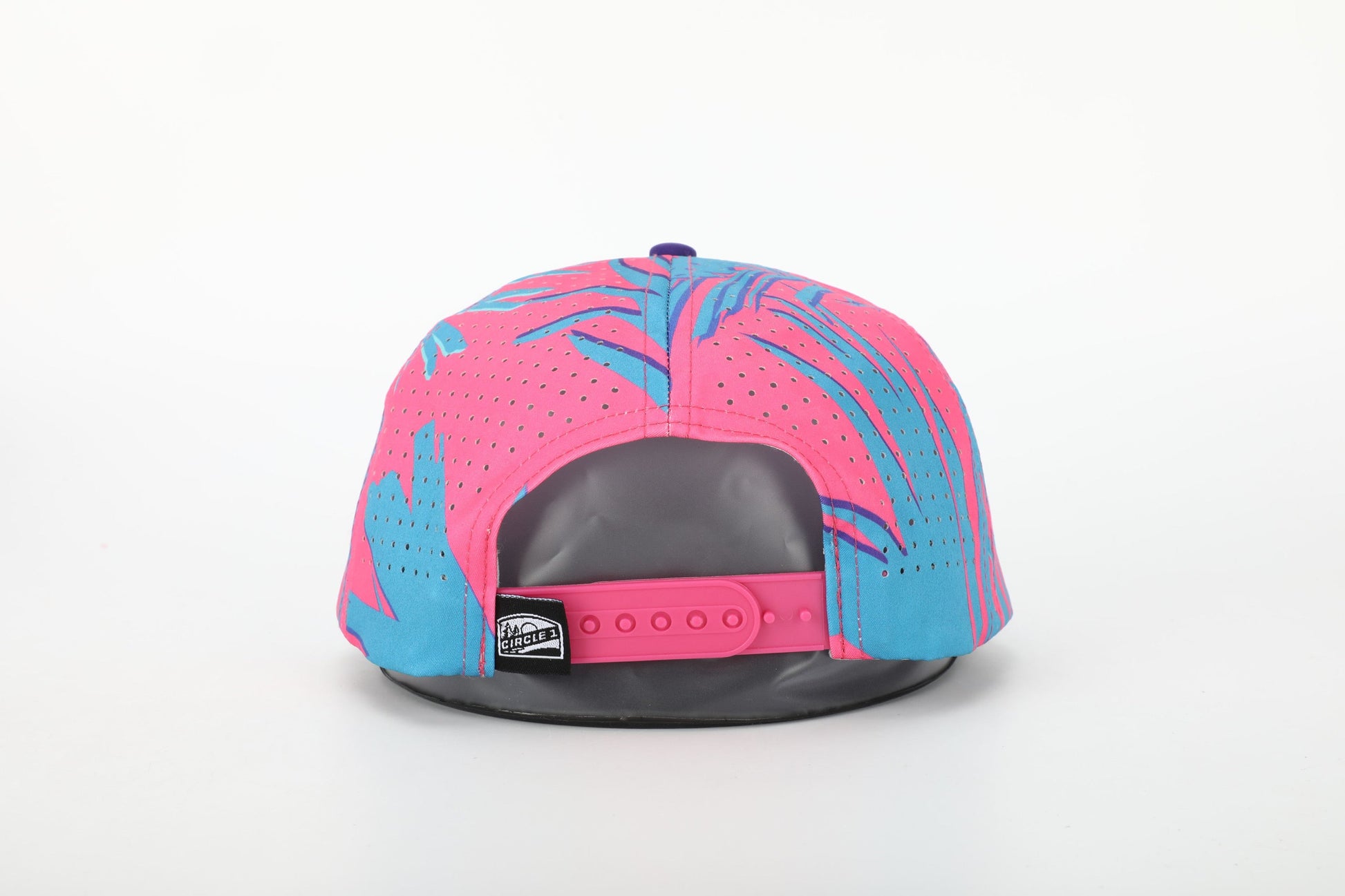 C1D Perforated Rope Snapback - Pink Floral - The Golf Guys Online