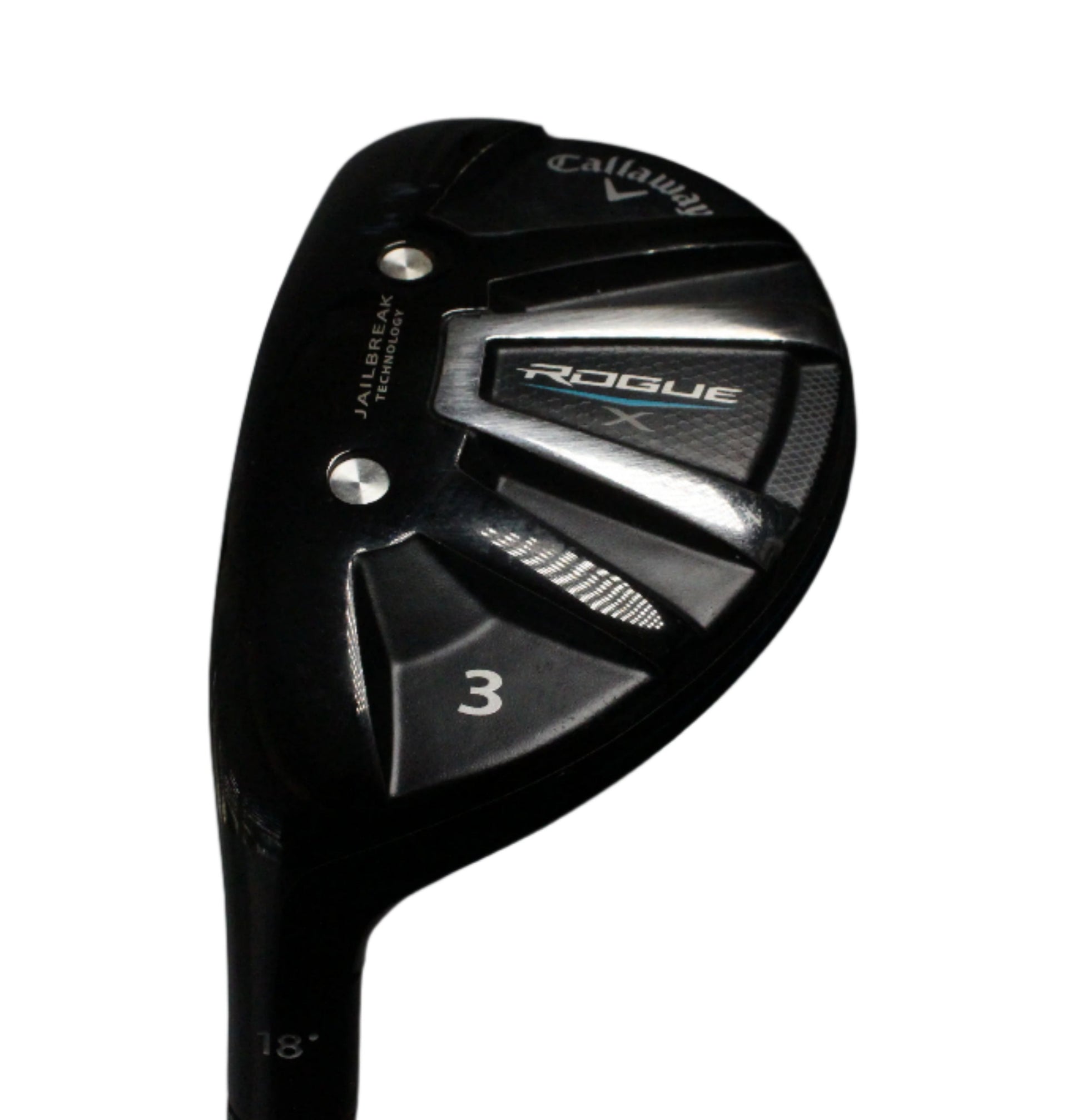 Pre-Owned Callaway Rogue X: 3 Hybrid (18.0) (Left Handed) W/ Aldila 60 R (Regular) (41 Inch) Shaft (Above Average) - The Golf Guys Online